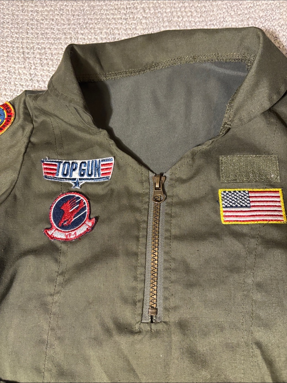 Top Gun Flight Dress Child Costume - Picture 3 of 14